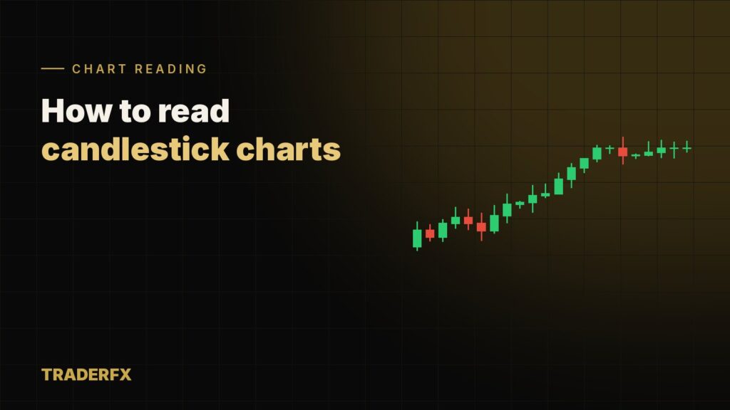 How to read candlestick charts — green and red candles on a dark chart