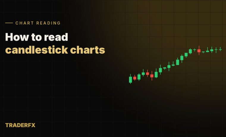 How to read candlestick charts — green and red candles on a dark chart