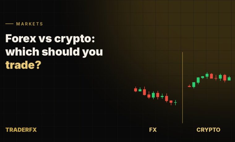 Forex vs crypto — candlestick charts side by side